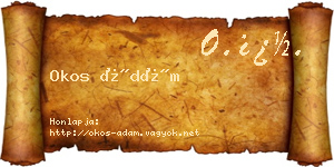 Okos Ádám névjegykártya