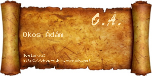 Okos Ádám névjegykártya